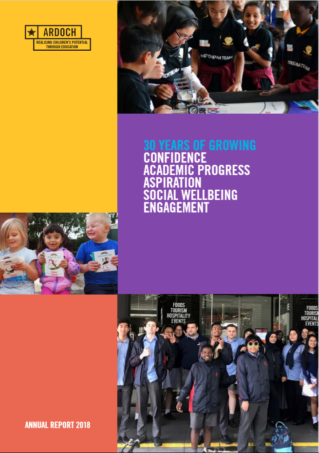 Cover of Ardoch's 2018 annual report.